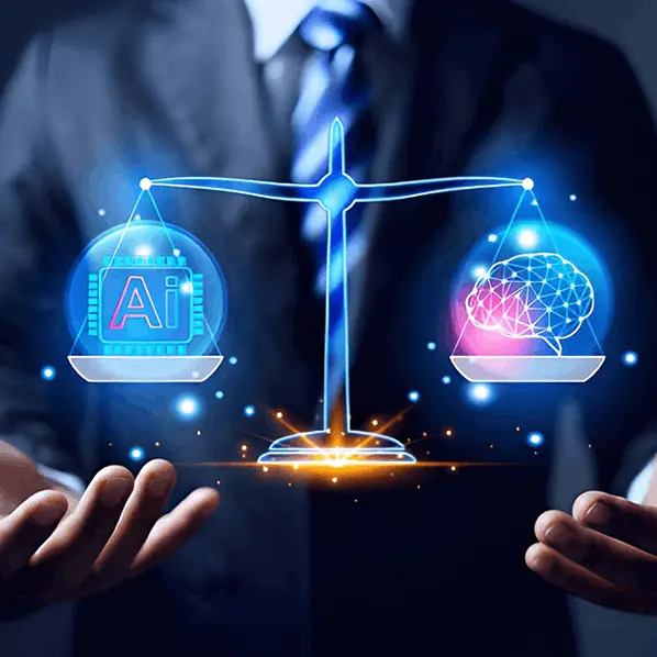 Litigation support specialist checking AI-assisted document review